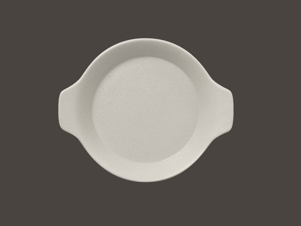 ROUND DISH WITH GRIP, 8.45"L, 7.1"W, 15.2 OZ, SAND_0