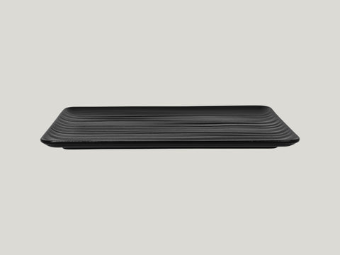 EMBOSSED RECTANGULAR PLATTER - SHARED, 12.8"L, 10.65"W, BLACK_1