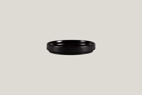 FLAT RIMLESS PLATE/LID, 5.5"D FOR NOBW14, BLACK MATTE_0