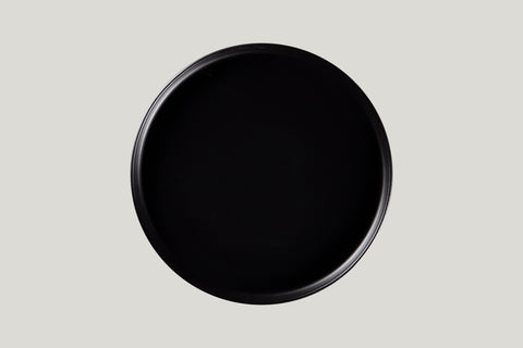 FLAT RIMLESS PLATE/LID,10.65"D, FOR NODP27, BLACK MATTE_1