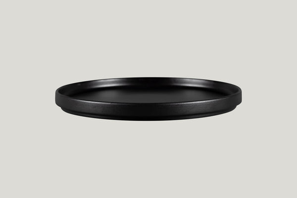 FLAT RIMLESS PLATE/LID,10.65"D, FOR NODP27, BLACK MATTE_0