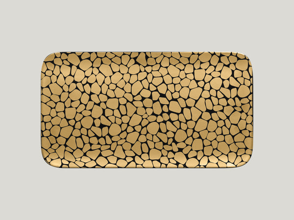 RECTANGULAR PLATE  14.95"L, 8.25"W, GOLD_0