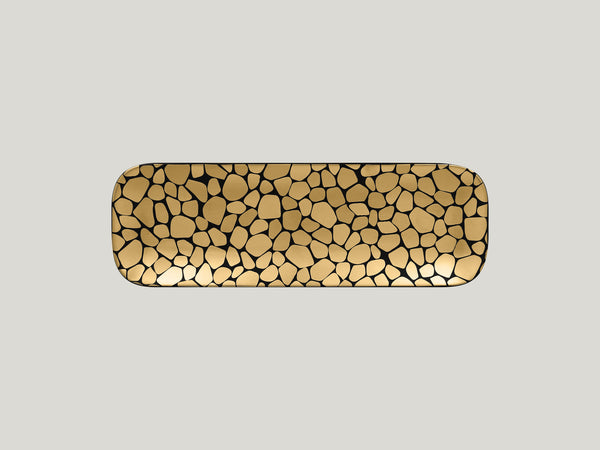 RECTANGULAR PLATE  13"L, 4.35"W, GOLD_0