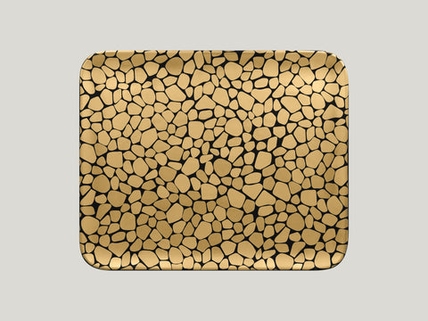 RECTANGULAR PLATE  13"L, 10.65"W, GOLD_0