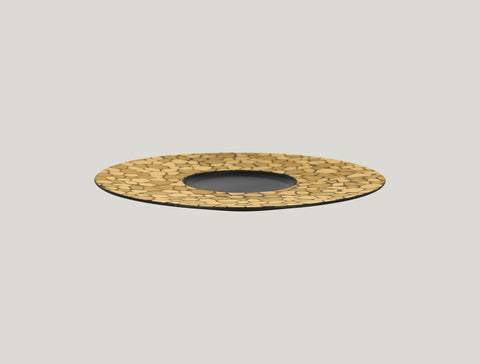 GOURMET FLAT PLATE 11.4"D,  GOLD_1