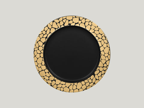 FLAT PLATE WITH RIM 11"D,  GOLD_0