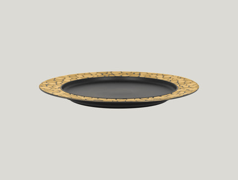 FLAT PLATE WITH RIM, 12.6"D, IVORIS_7