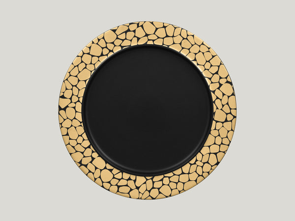 FLAT PLATE WITH RIM 12.6"D,  GOLD_0