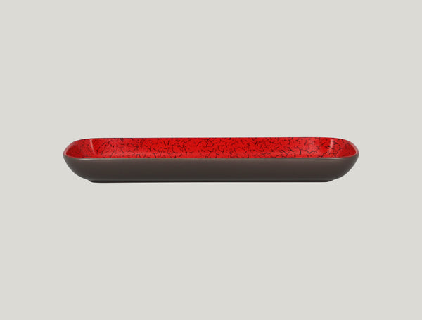 RECTANGULAR DISH, 13"L, 4.35"W, RED_0