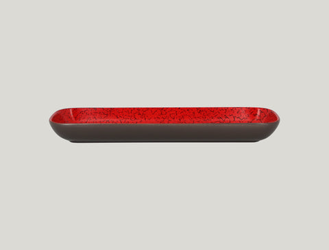 RECTANGULAR DISH, 13"L, 4.35"W, RED_0