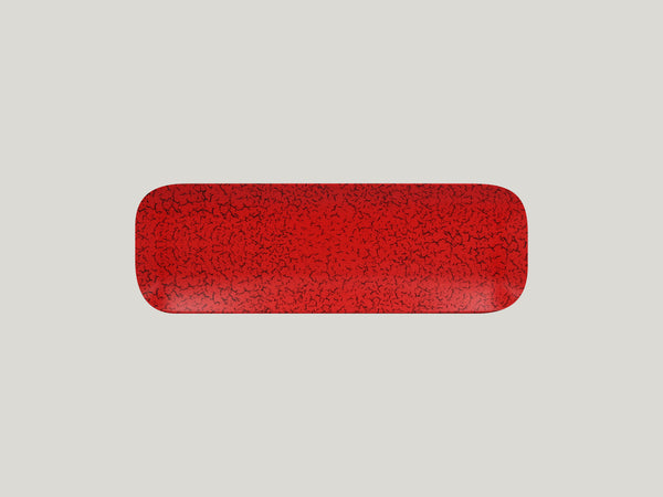 RECTANGULAR PLATE , 13"L, 4.35"W, RED_0