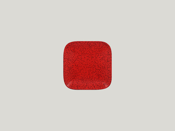 SQUARE PLATE, 5.9"L, 5.9"W, RED_0