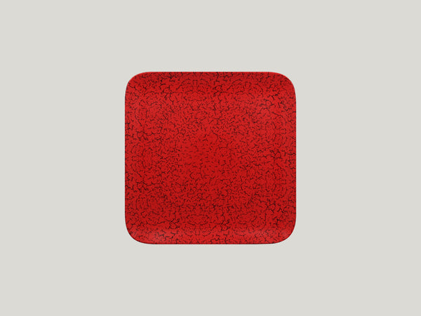 SQUARE PLATE, 8.65"L, 8.65"W, RED_0