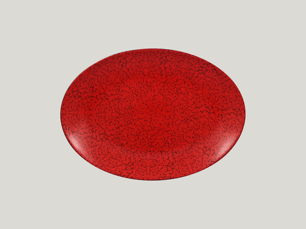 OVAL PLATTER, 12.6"L, 9.5"W, RED_0