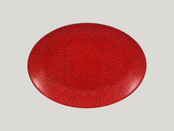 OVAL PLATTER, 14.15"L, 10.65"W, RED_0