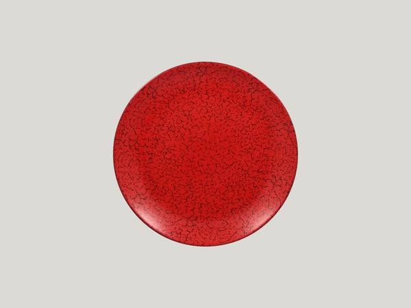 FLAT COUPE PLATE, 9.45"D, RED_0