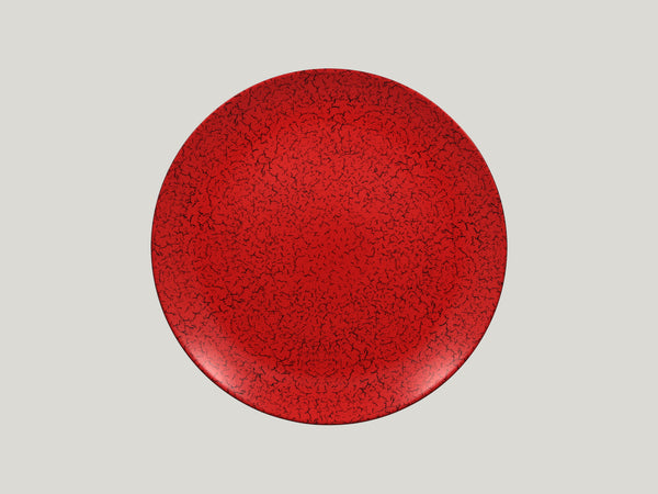 FLAT COUPE PLATE, 11.4"D, RED_0