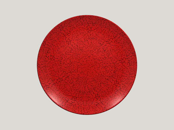 FLAT COUPE PLATE, 12.2"D, RED_0