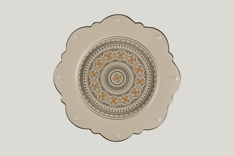 SCALLOP PLATE, 13"D, IVORIS_1