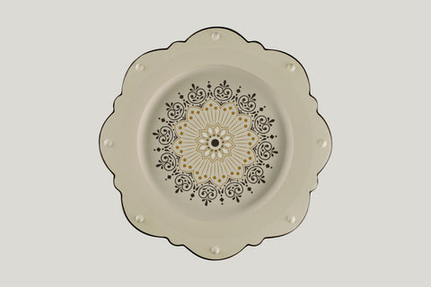 SCALLOP PLATE, 13"D, IVORIS_2
