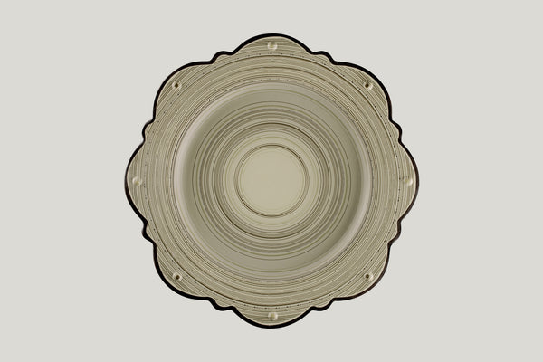 ARGILA LARISSA SCALOP PLATE, 13"