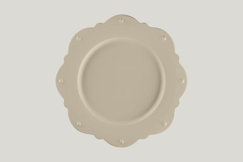 SCALLOP PLATE, 13"D, IVORIS_0