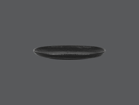 OVAL COUPE PLATTER, 11"L, 8.05"W, BLACK_1