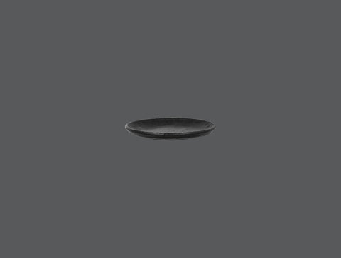 ROUND FLAT COUPE PLATE, 5.9"D, BLACK_1