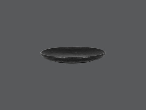 ROUND FLAT COUPE PLATE, 9.45"D, BLACK_1