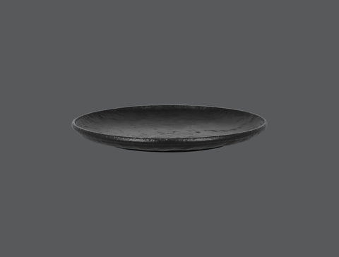 ROUND FLAT COUPE PLATE, 11.8"D, BLACK_1