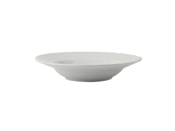 Tuxton Rim Soup Bowl 9" x 1 ¾" Charleston Porcelain White Scalloped_0