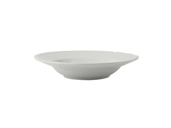 Tuxton Rim Soup Bowl 9 oz 9" Charleston Porcelain White Scalloped