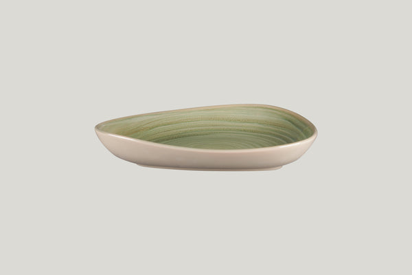 ORGANIC DEEP PLATE, 9.44"L, 7.7"W, EMERALD_0