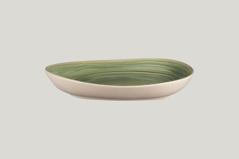 ORGANIC DEEP PLATE, 11"L, 8.9"W, EMERALD_0