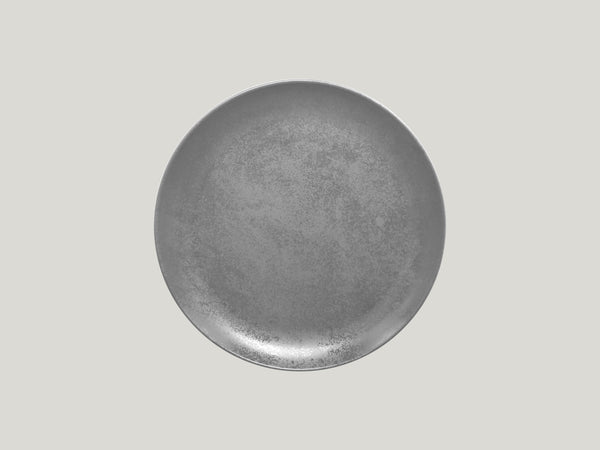 FLAT COUPE PLATE, 10.65"D, GREY_0