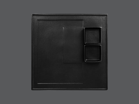 SQUARE DISH - ASA, 2.55"L, 2.55"W, BLACK_2