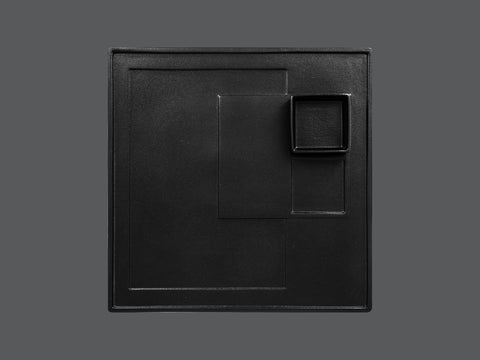 SQUARE DISH - ASA, 2.55"L, 2.55"W, BLACK_1