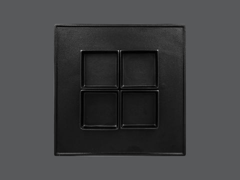 SQUARE PLATTER - AMAI, 11.8"L, 11.8"W, BLACK_1