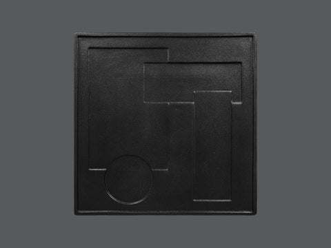 SQUARE PLATTER - KUDAMONO, 11.8"L, 11.8"W, BLACK_0