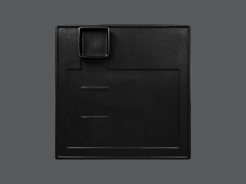 SQUARE PLATTER - KEMURI, 11.8"L, 11.8"W, BLACK_1