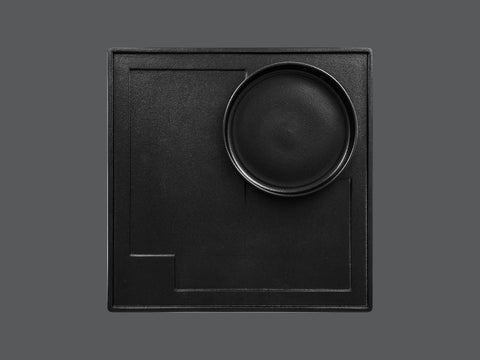 SQUARE PLATTER - YASAI, 11.8"L, 11.8"W, BLACK_1