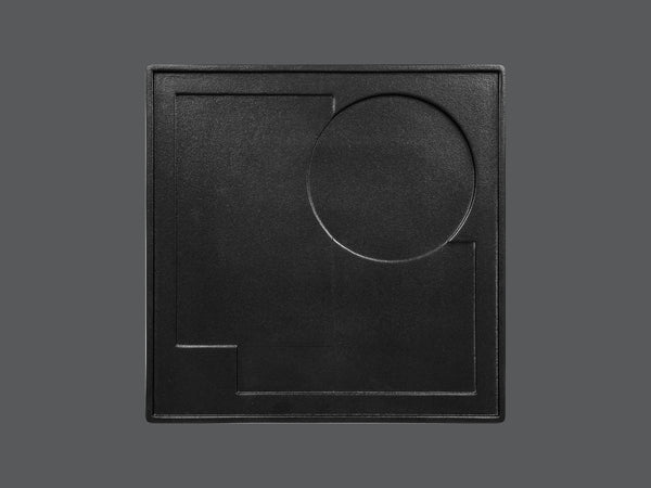 SQUARE PLATTER - YASAI, 11.8"L, 11.8"W, BLACK_0