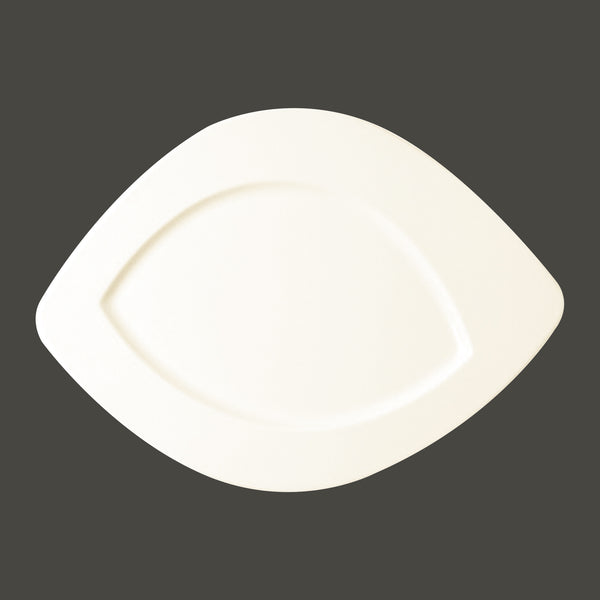 OVAL FLAT PLATE - VANILLA, 7.5"L, 5.5"W, IVORIS_0