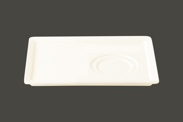 RECTANGULAR TRAY - 2 INDENTS - WASABI, 7.1"L, 5.5"W, IVORIS