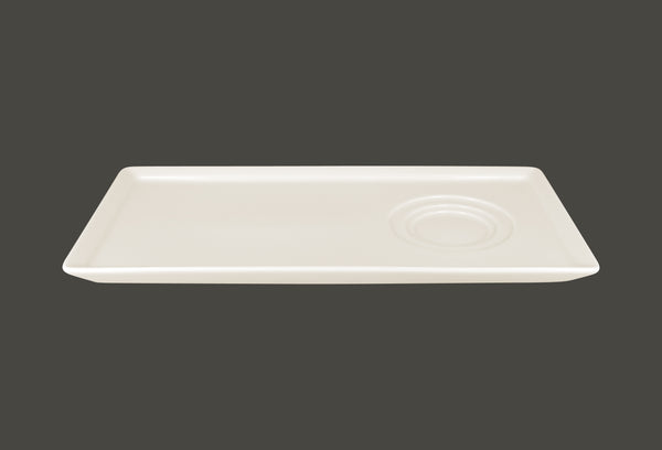 RECTANGULAR TRAY - 3 INDENTS - WASABI, 11.15"L, 5.5"W, IVORIS