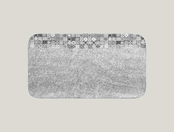 RECTANGULAR PLATE , 14.95"L, 8.25"W, GREY_0