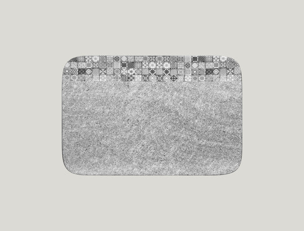 RECTANGULAR PLATE , 13"L, 8.65"W, GREY_0