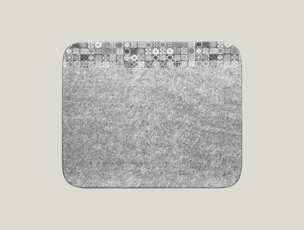 RECTANGULAR PLATE , 13"L, 10.65"W, GREY_0