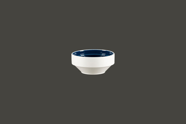 BOWL, 4.3"D, 9 OZ, WHITE WITH BLUE INSIDE_0