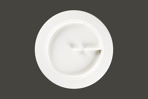 PLATE WITH RIM, 11"D, WHITE_0